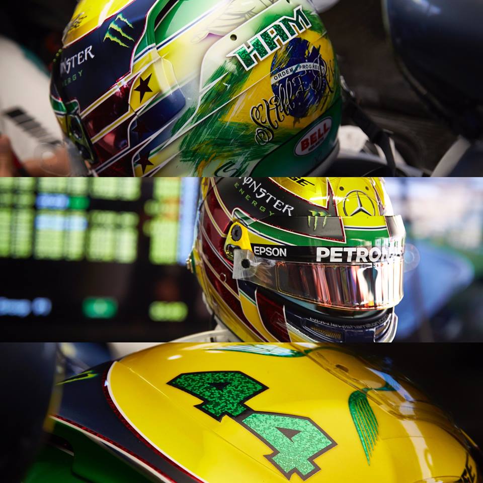 Lewis Hamilton GP Brésil 2016 hommage Ayrton Senna F1