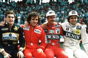 Senna Prost Mansell Piquet Adelaide 1986